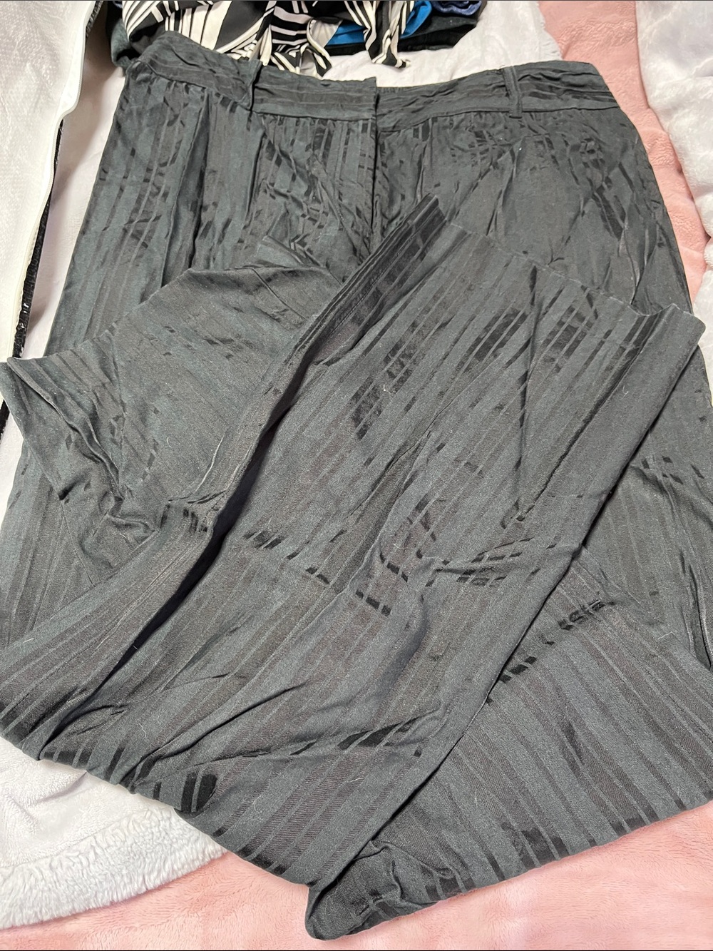 INC International Concepts Charcoal Gray A-Line Pleated Skirt